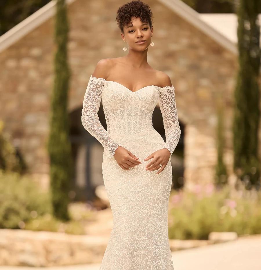 Photo of model wearing a Sophia Tolli collection bridal gown